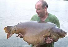Carpe miroir 34,585 Kgs – Etang de la Croix Blanche – Lac privé – Keith Reeve