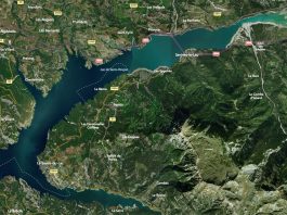Vue satellite lac de Serre-Ponçon