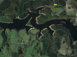 Vue satellite du lac de Viam