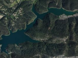 Lac de Bimont vue aérienne