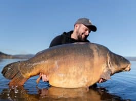 Carpe miroir record du lac du salagou : 35 kilos